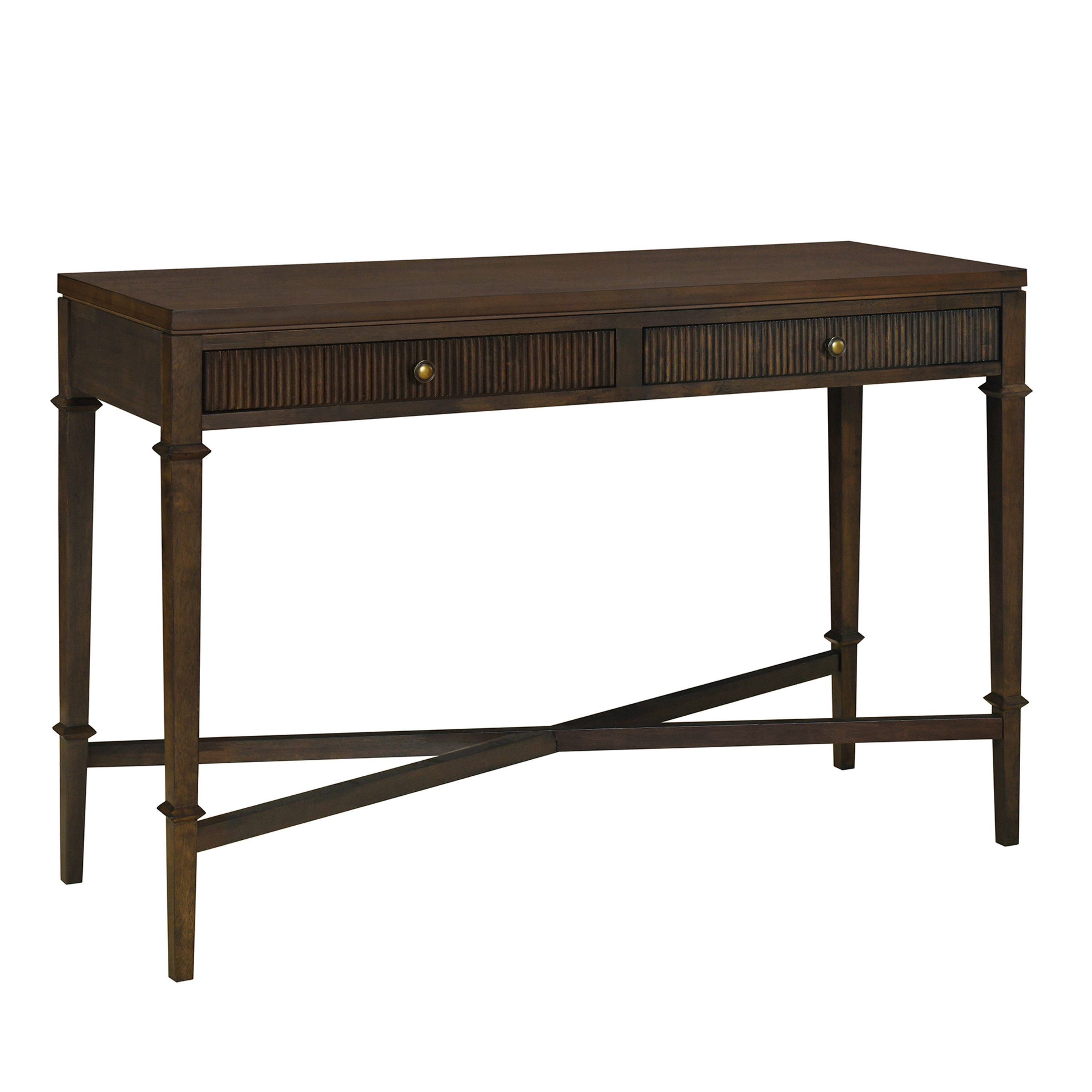 Bowen Dark Brown Wood Console Table with Drawers | World Market
