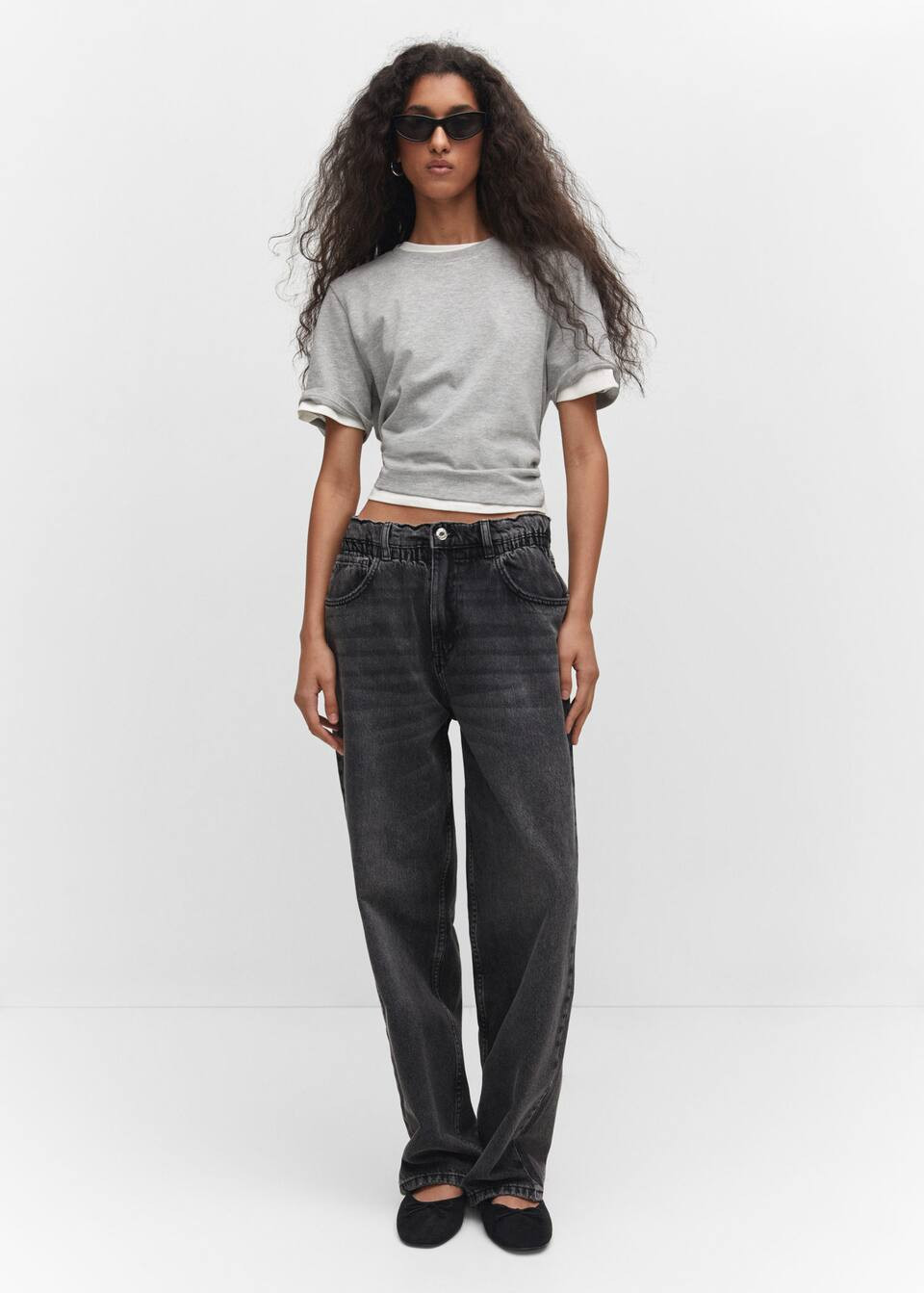 Waist straight slouchy jeans -  Women | Mango USA | MANGO (US)