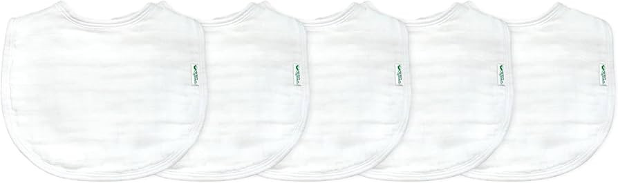 green sprouts Muslin Bibs Made from Organic Cotton| 4 Absorbent Layers Protect from sniffles, Dri... | Amazon (US)