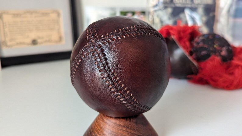 Handmade Baseball Leather Ball Vintage Baseball Office Sports Decor Kids Room Décor Perfect Chri... | Etsy (US)