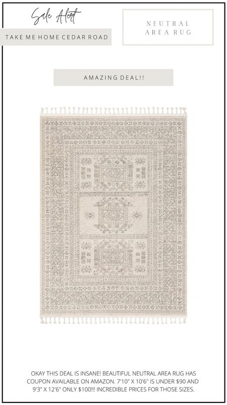 One of the best deals I’ve seen all year!!! Best selling, great reviews neutral area rug has coupon available on Amazon - incredible prices on larger size area rugs! 

Area rug, neutral area rug, runner rug, living room, bedroom, Amazon home, Amazon finds 

#LTKhome #LTKsalealert #LTKfindsunder100