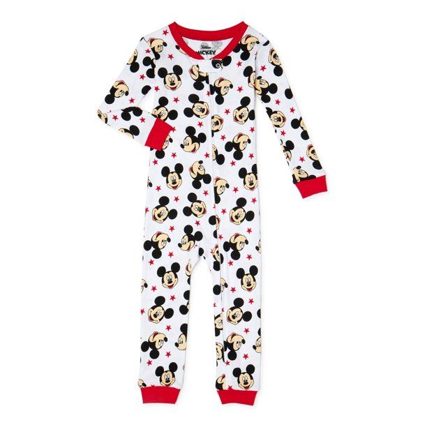 Mickey Mouse Infant & Toddler Boys Footless Pajama Blanket Sleeper, Sizes 12M-5T | Walmart (US)