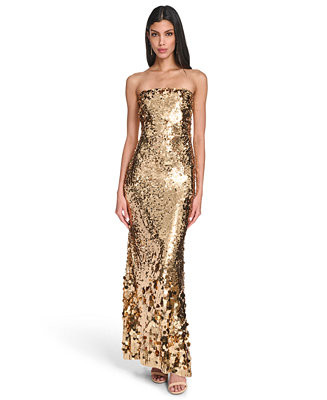 Women's Sequin Embellished Strapless Dress | Macy's