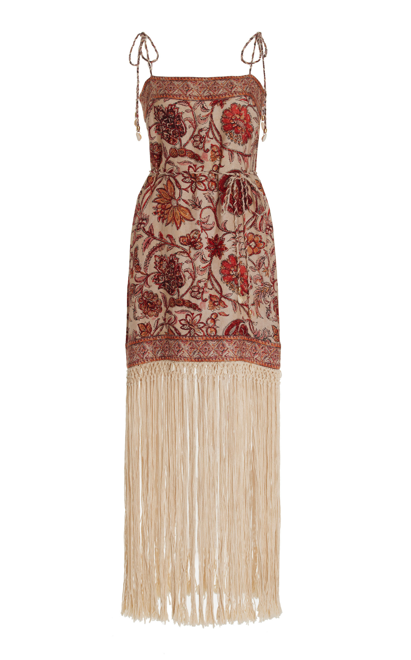 Vitali Fringed Floral-Cotton Mini Dress | Moda Operandi (Global)