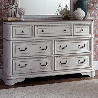 Magnolia Manor Antique White 7-Drawer Dresser | Bed Bath & Beyond