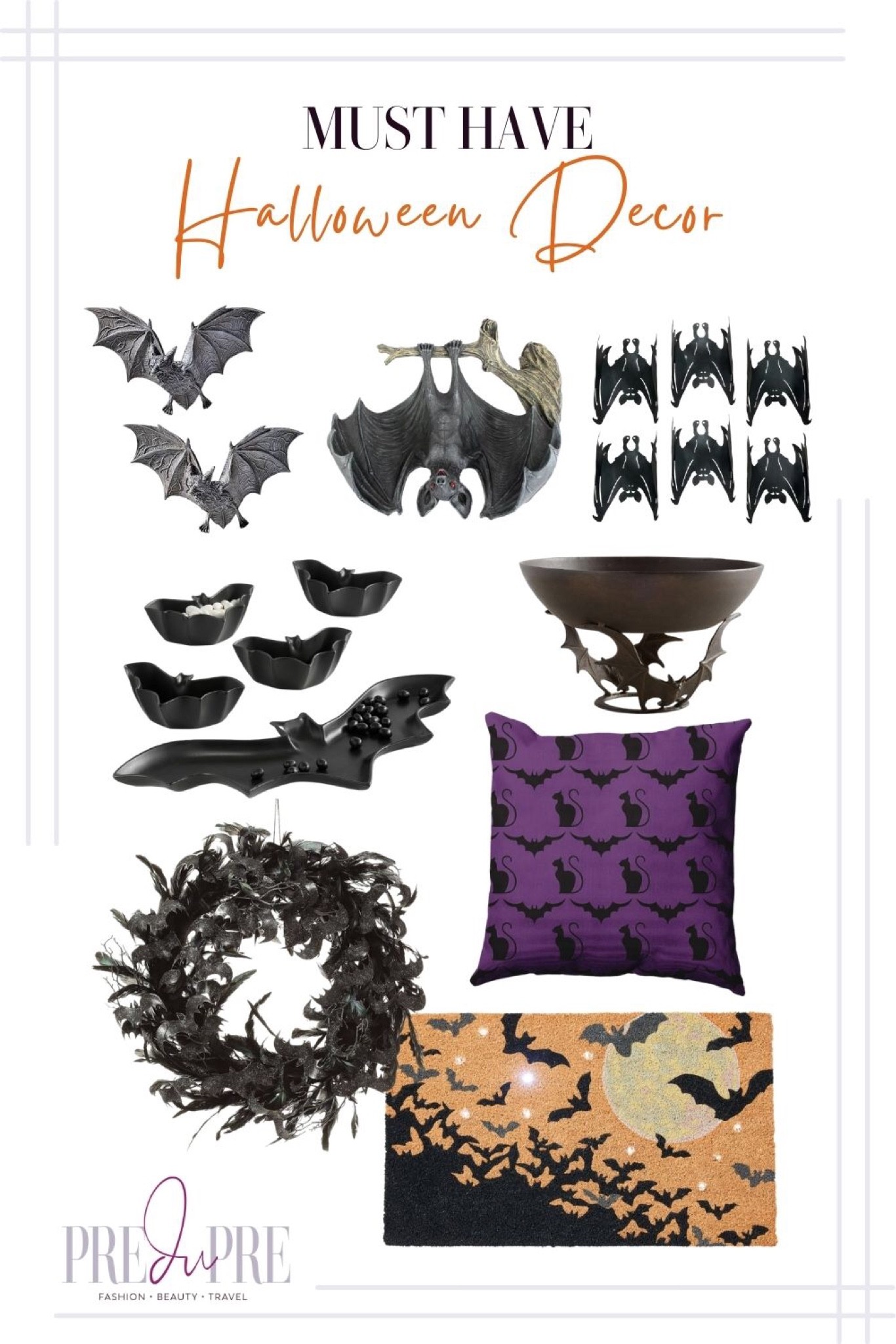 Deck out your home to be the spookiest (or cutest one too) on the block with these 5 must have Halloween decor ideas. Read more at www.predupre.com

Halloween, Halloween decor, spooky decor, spooky animals, creepy crawlers, bats

#LTKHalloween #LTKstyletip #LTKSeasonal