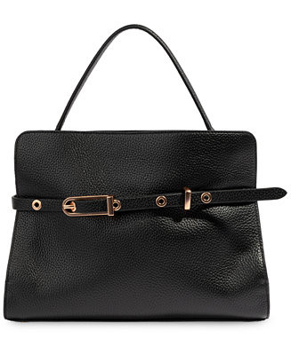 Florence Medium Leather Satchel Handbag | Macy's