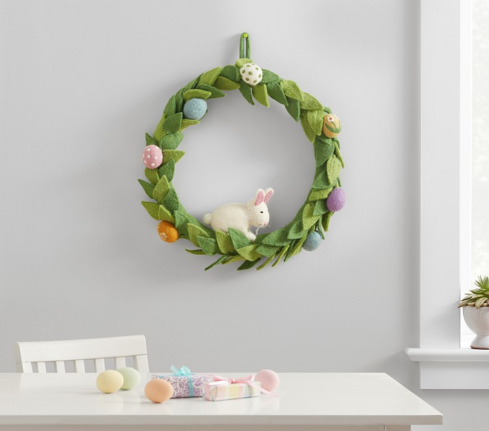 Felted Egg Easter Wreath | Pottery Barn Kids