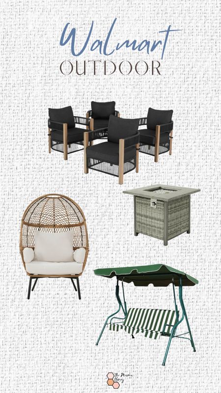 Walmart outdoor furniture. Cute patio finds. Affordable furniture for outdoors. Under $100 outdoor swing chair bench  

#LTKsalealert #LTKunder100 #LTKhome