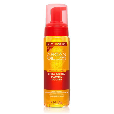Creme of Nature Argan Oil Style and Shine Foaming Mousse - 7.0 fl oz: For Coily, Coarse, Curly Hair | Target