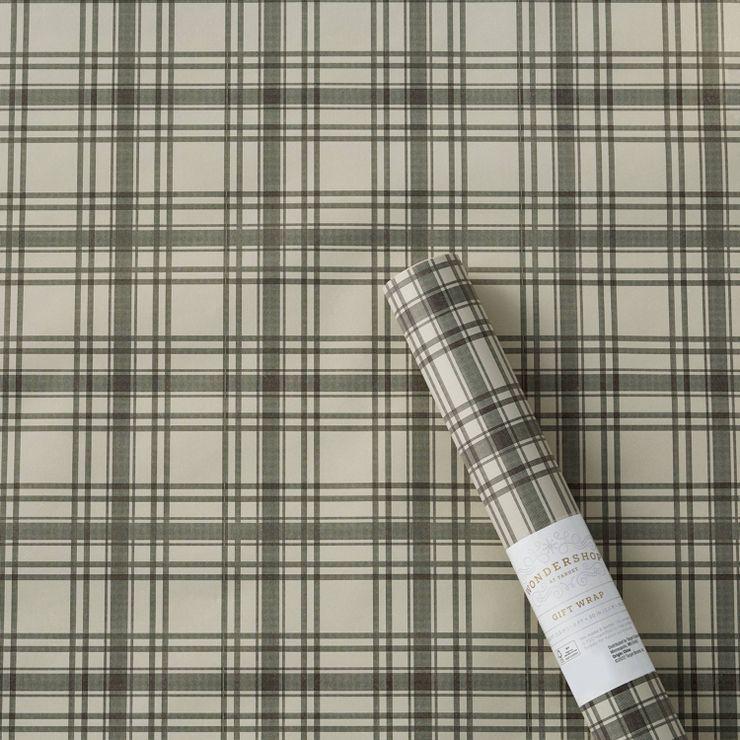 20 sq ft Plaid Kraft Gift Wrap - Wondershop™ | Target