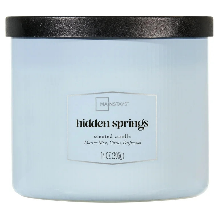 Mainstays 3 Wick Textured Wrapped Hidden Springs Candle, 14 Ounce | Walmart (US)
