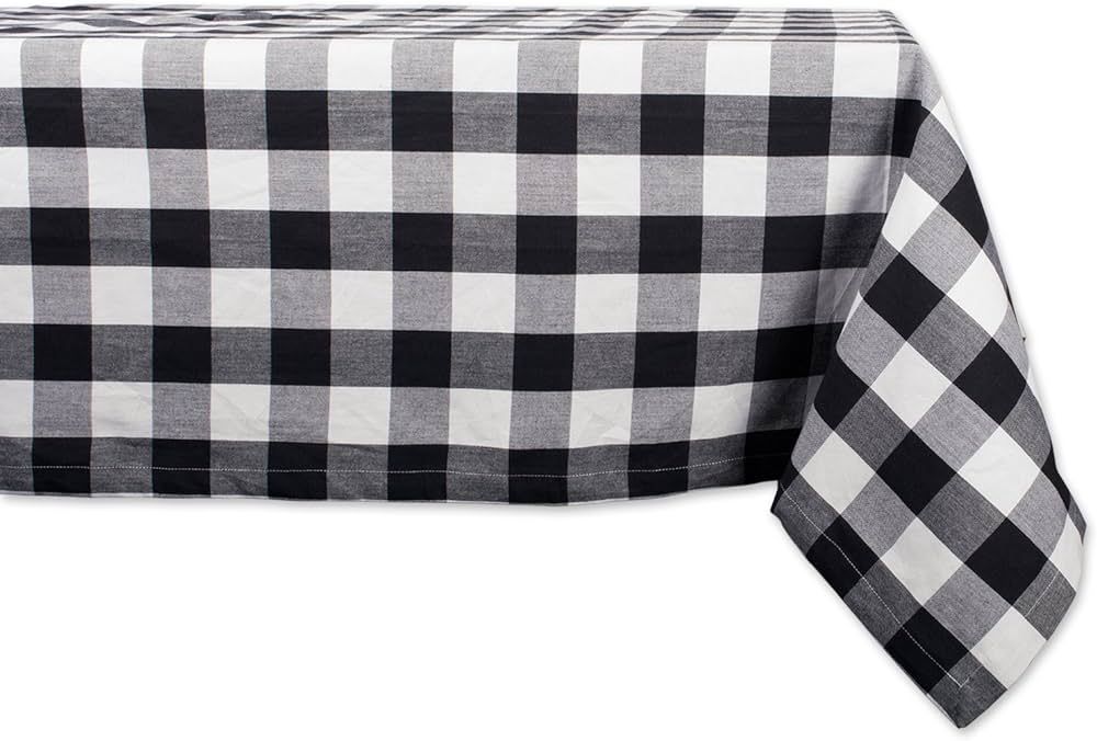 DII Buffalo Check Collection, Classic Farmhouse Tablecloth, Tablecloth, 60x120, Black & White | Amazon (US)