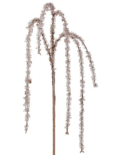 36" Champagne Crystal Iced Branch -  Luxurious Christmas Floral Decoration | Michaels | Michaels Stores