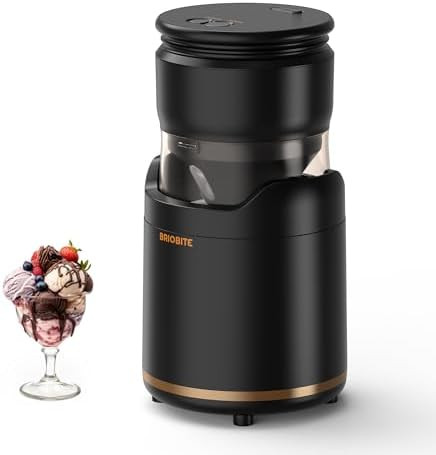 BRIOBITE Ice Cream Maker,Rechargeable Soft Ice Cream Machine with Low Noise,Compact for 1-2 Servi... | Amazon (US)