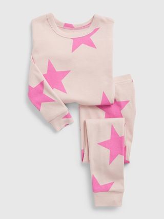babyGap 100% Organic Cotton Pink Star PJ Set | Gap (US)