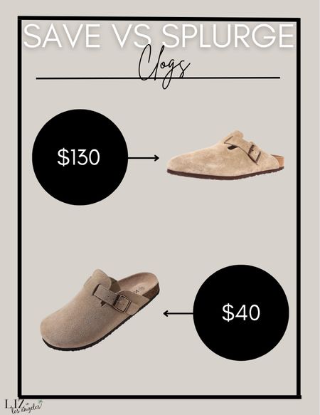 These clogs are a great steal with this splurge vs steal.  These Birkenstock inspired clogs are a fraction of the price for the same look.

#LTKstyletip #LTKshoecrush #LTKFind
