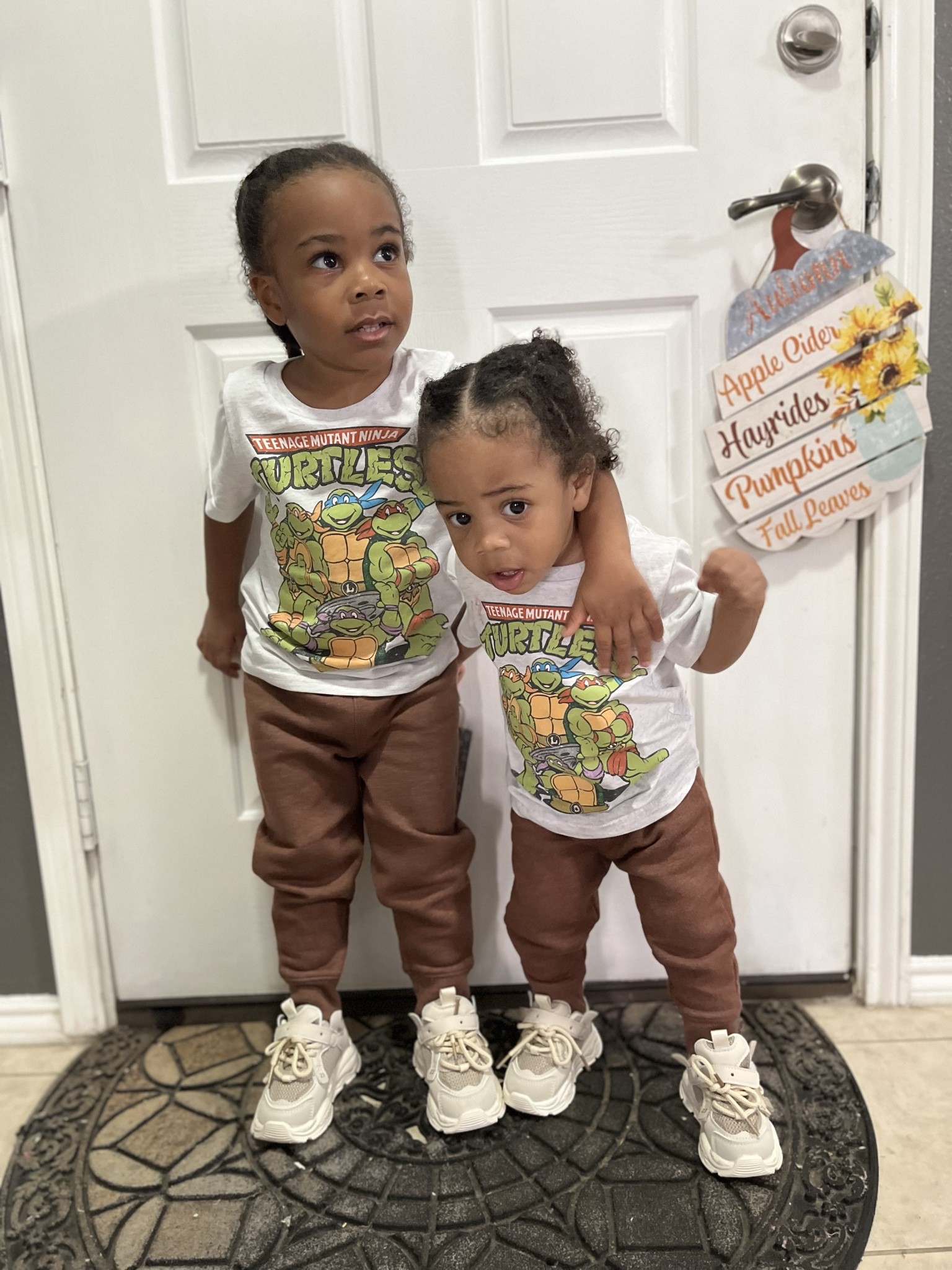 The boys are rocking toddler Cat & Jack joggers, Ninja Turtle shirt and Beige sneakers from Temu. This fit is super cozy, stylish & cute! 

#LTKkids #LTKSeasonal #LTKbaby