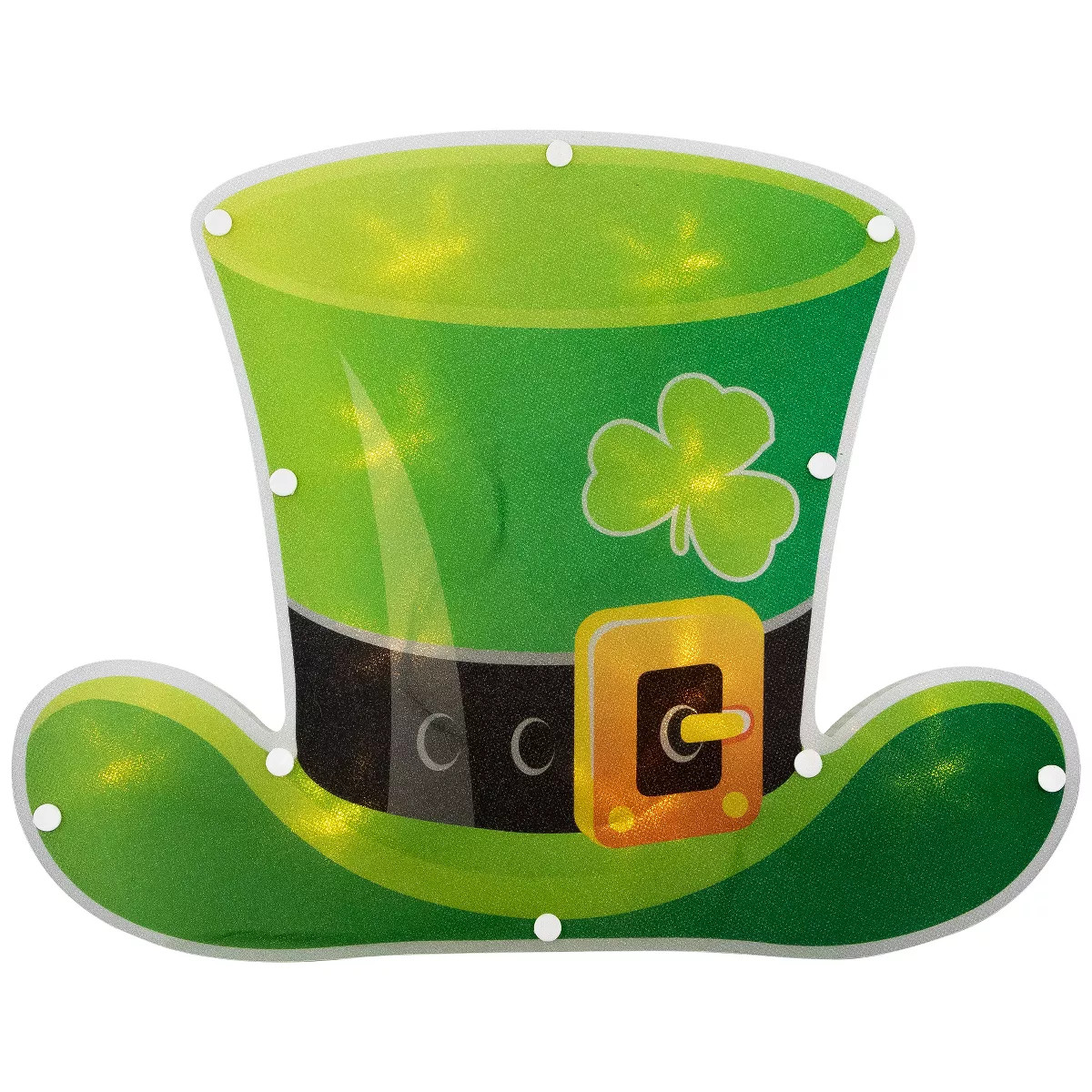Northlight 12.5" LED Lighted Irish St. Patrick's Day Leprechaun Hat Window Silhouette with Timer | Target