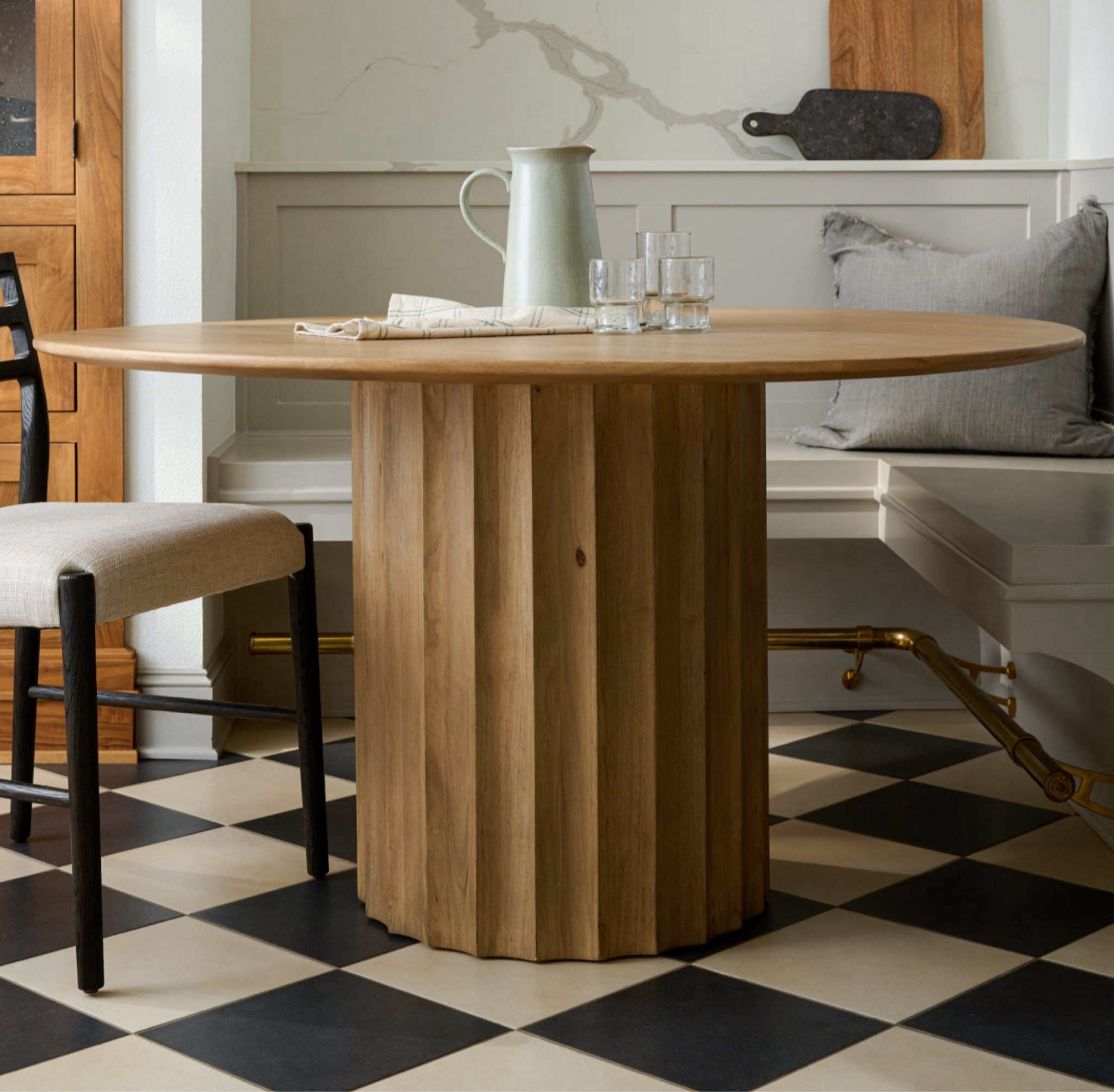 The most beautiful dining table!! Would even be perfect for a breakfast nook! So many beautiful tables by Magnolia.

#LTKStyleTip #LTKHome #LTKFamily