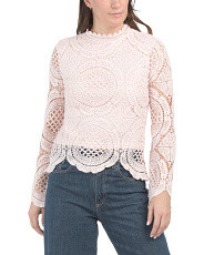 Medallion Crochet Top | Long Sleeve Tops | Marshalls | Marshalls