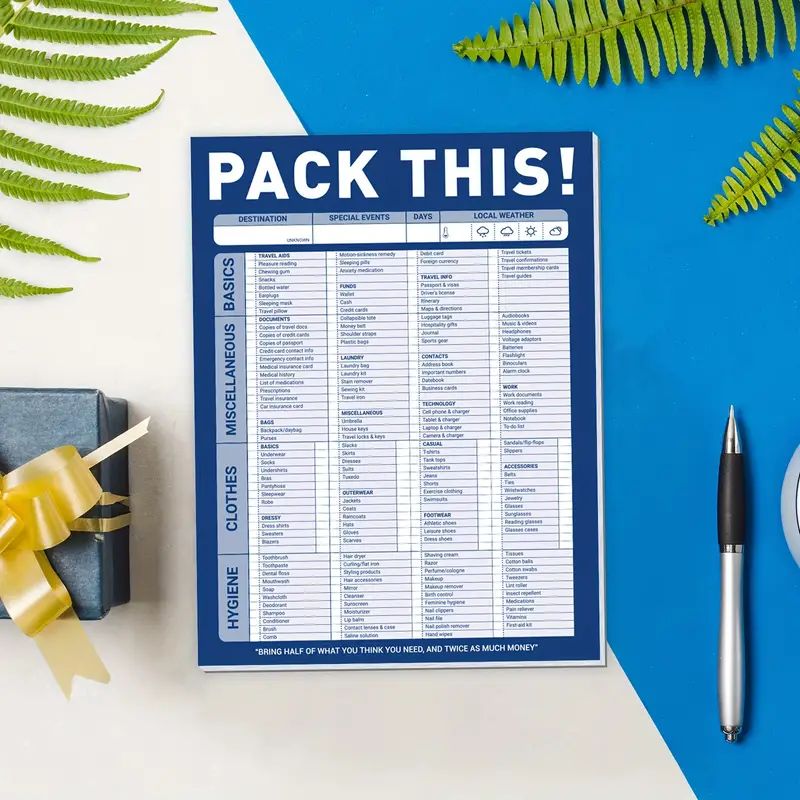 Pad Packing List Notepad, Never Miss A Thing - The Ultimate Travel Packing Checklist, 6 X 9-inche... | Temu Affiliate Program