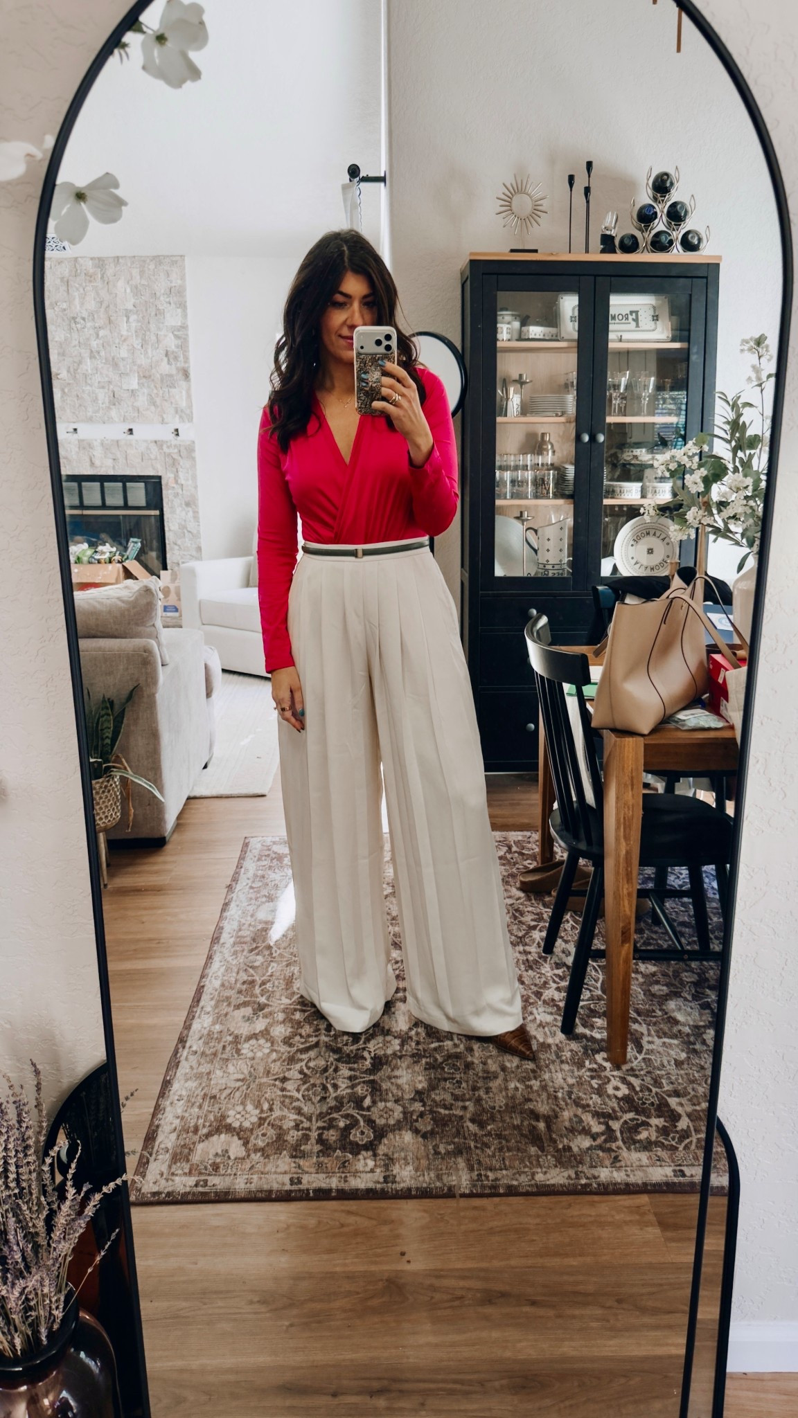 What I wore to work
Large wrap top
8 pleated wide leg pants 

#LTKSaleAlert #LTKMidsize #LTKWorkwear