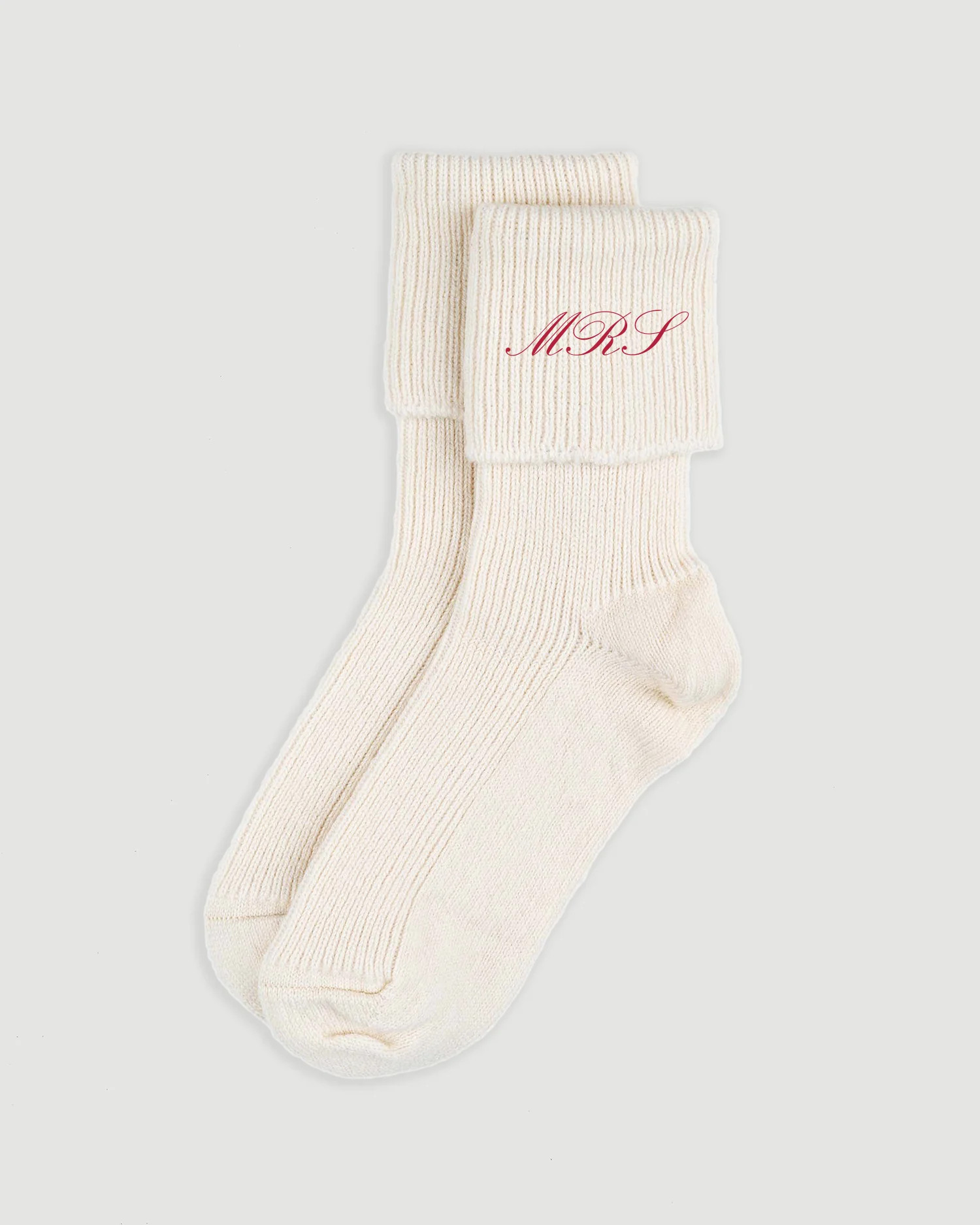 Cashmere socks in Ivory | Gigi & Olive