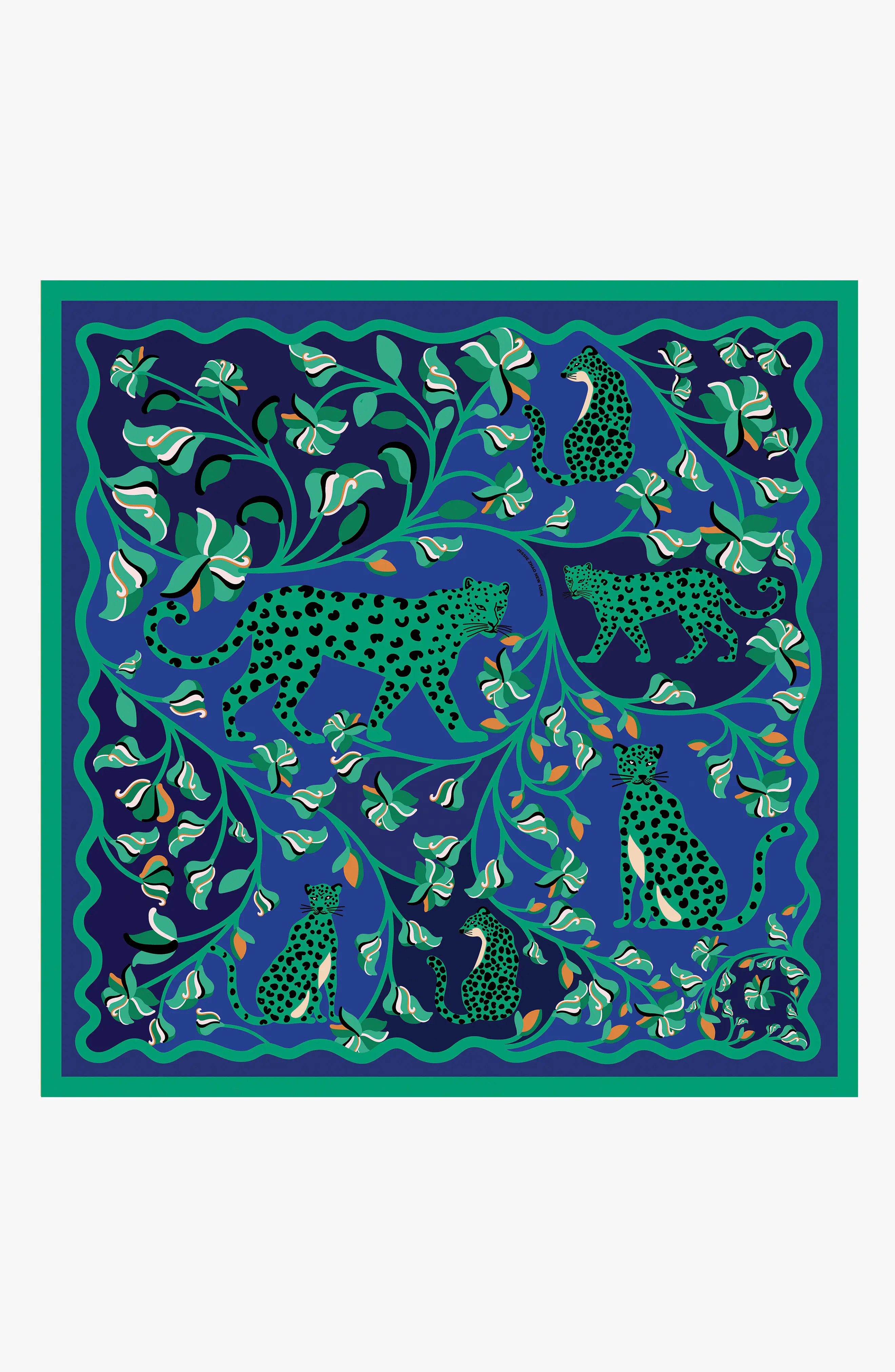 Double Sided Silk Scarf Of Leopards In The Verdant Wild (Women) | Nordstrom | Nordstrom
