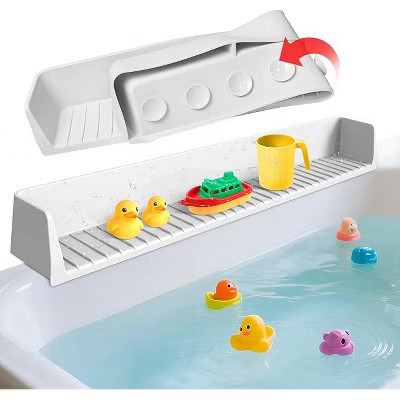 Ridstar Silicone Children's Bathtub Toy Holder and Storage Rack with 11 Suction Cups-Gray | Target