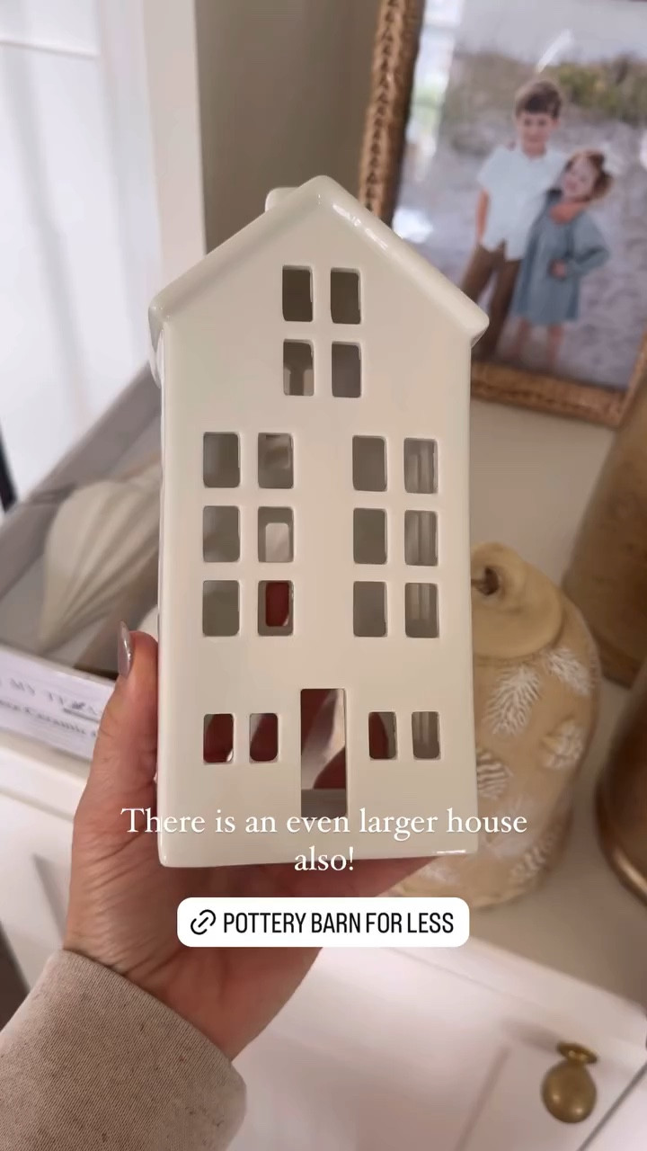 Pottery barn ceramic house look for less for Christmas! 

Holiday seasonal Walmart 

#LTKSeasonal #LTKHome #LTKVideo