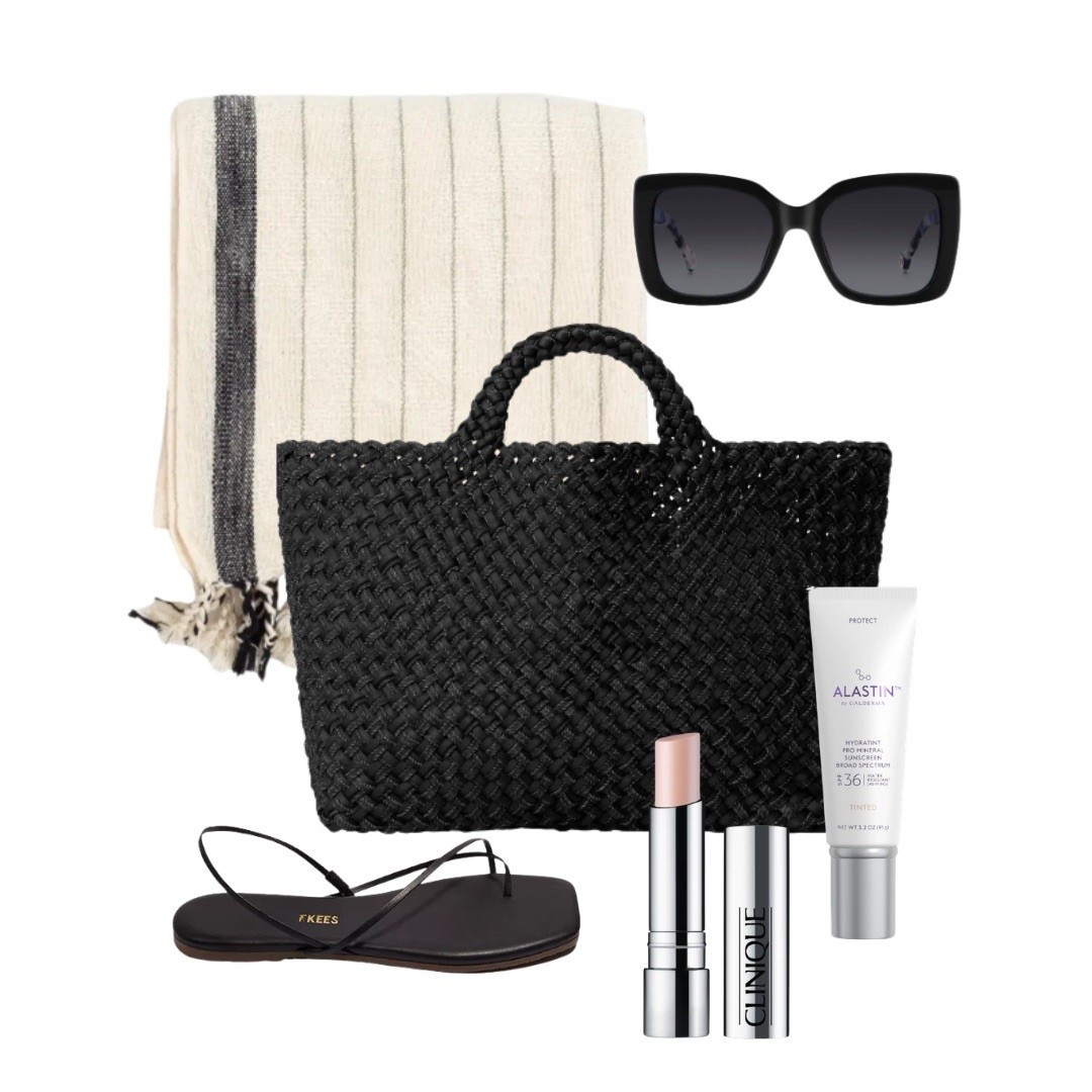 Another great tote and accessories that would look great styled with a black swimsuit

#LTKSeasonal #LTKSwim #LTKTravel