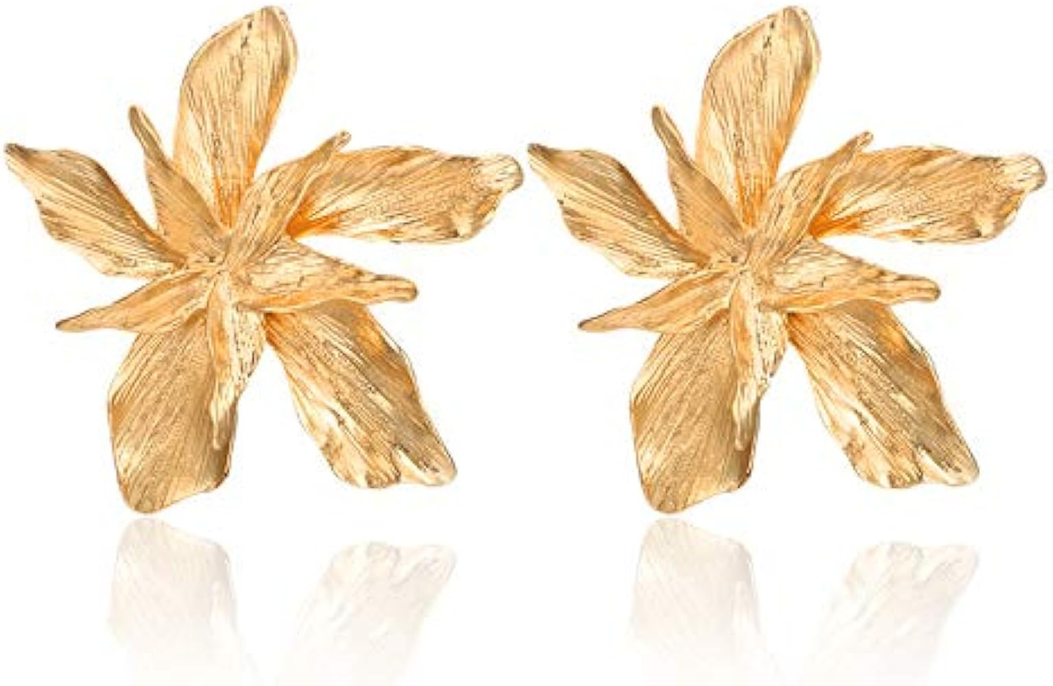 Jumbo Flower Earrings Flower Drop Earrings Big Earrings Bridal Flower Jewellery | Amazon (US)