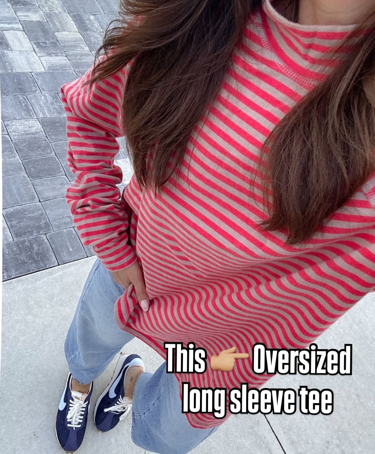 Trending stripes and mock neck, oversized long sleeve, casual look, comfortable for winter, annabrstyle

#LTKOver40 #LTKootd #LTKSeasonal