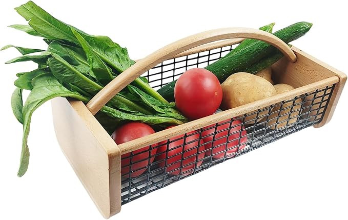 Garden Hod Harvest Basket, Durable Wooden Gardening, Supply Suitable For Kitchen, Picnic And Outd... | Amazon (US)