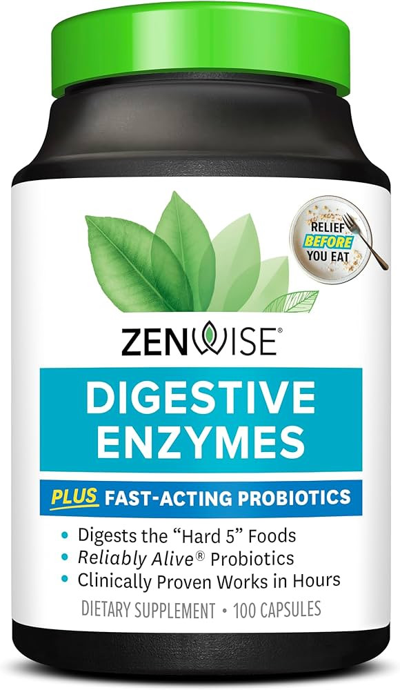 Zenwise Health Digestive Enzymes - Probiotic Multi Enzymes with Probiotics and Prebiotics for Dig... | Amazon (US)