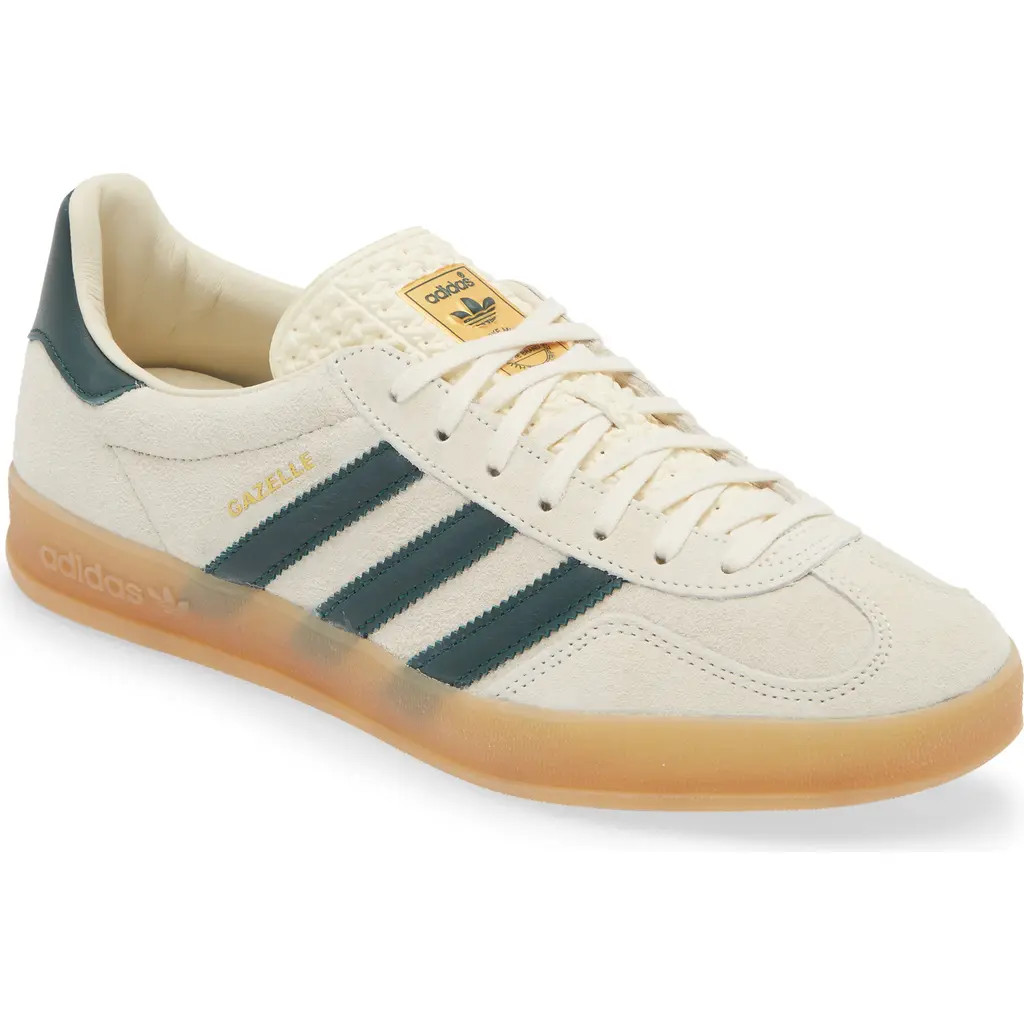 adidas Gazelle Sneaker in Cream/Green/Gum 3 at Nordstrom, Size 6.5 | Nordstrom