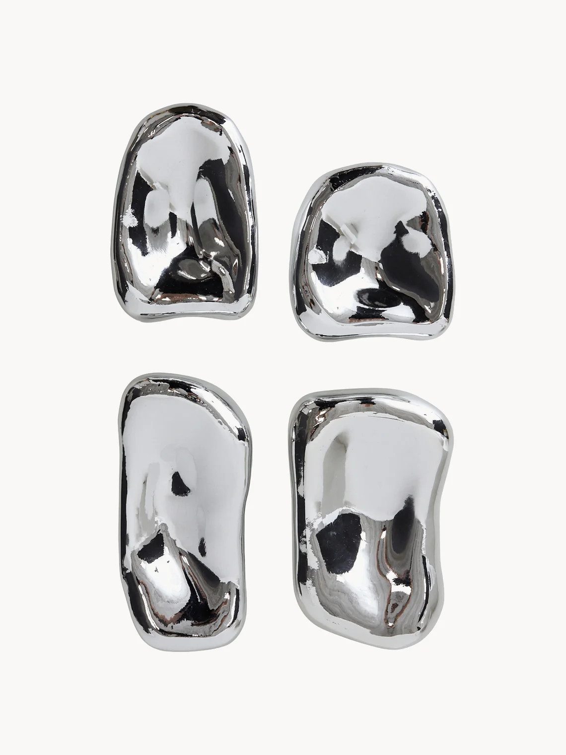 Deko-Objekte Stones aus Glas, 4er-Set | Westwing EU