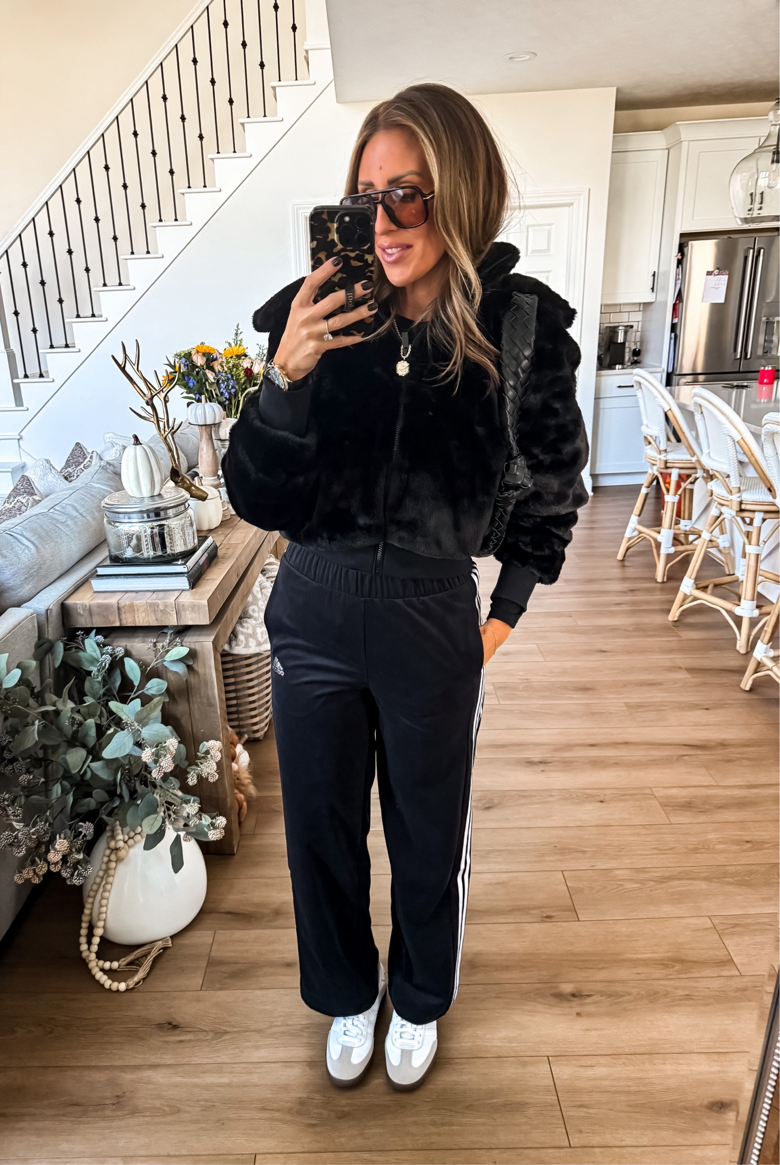 Outfit Inspo for fall 
Monochromatic 
Faux fur and track pants 

#LTKMidsize #LTKStyleTip #LTKFindsUnder100