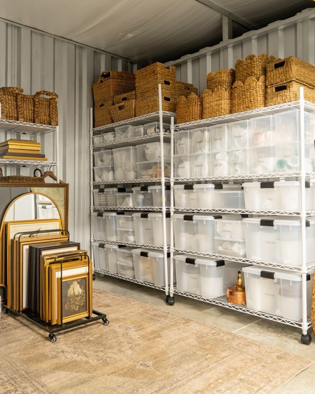 Create a storage system that's as functional as it is beautiful.

For this professional organizing project, we transformed a storage unit using heavy-duty wire shelving, clear storage bins with lids, storage containers, bin labels, and rolling art storage to maximize every square foot. The result is a clean, organized storage room with easy inventory visibility, protected décor, and a system that's simple to maintain.

These are the exact organization products we used to create a functional storage solution for a professional home stager, making it easy to find, access, and protect every item while maximizing storage space.

If you're organizing a storage unit, garage, basement, business inventory, seasonal décor, or home storage space, these are our trusted professional organizer favorites. 

 #LTKmomlife #LTKHome