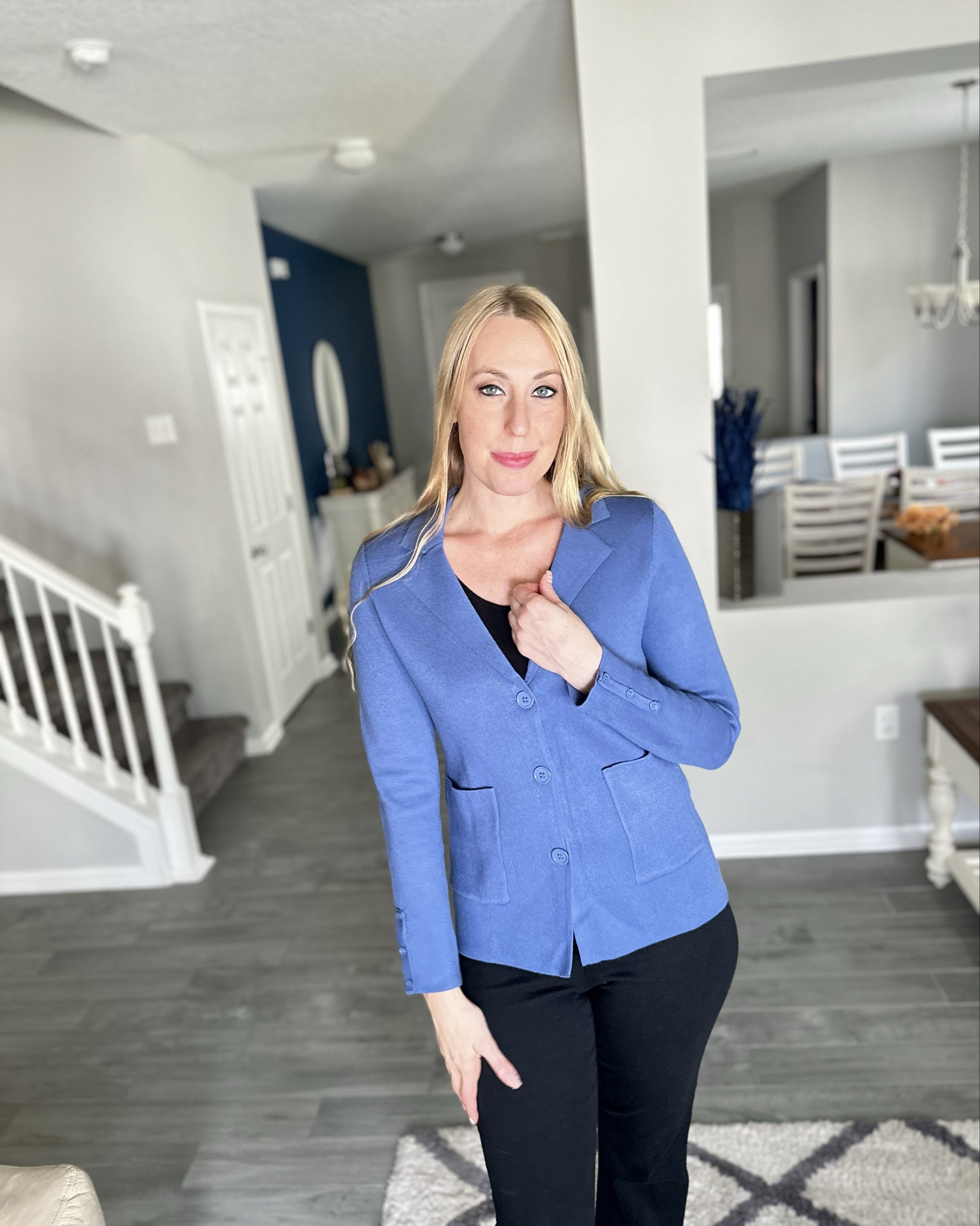 Professional blue blazer
💙 this is such a cute blazer for work and more 
💙 fits true to size, wearing size small

#LTKStyleTip #LTKFindsUnder50 #LTKWorkwear