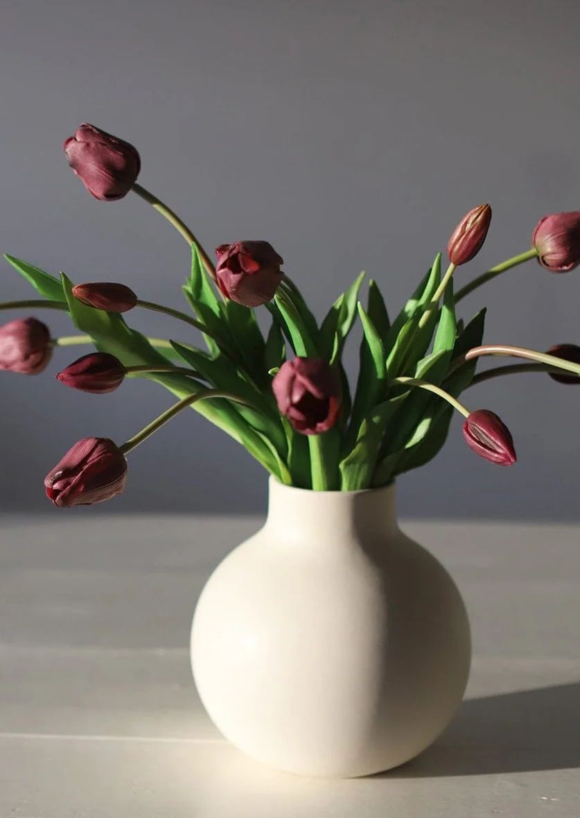 Bundle of 7 Purple Artificial Tulip Flower - 18.5" | Afloral
