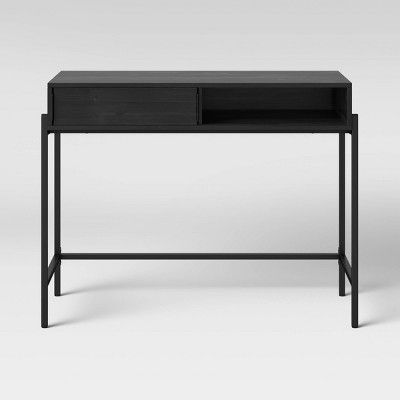 Clarence Desk with Sliding Storage Black - Project 62™ | Target
