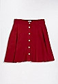 Red Button Front Mini Skirt | Maurices