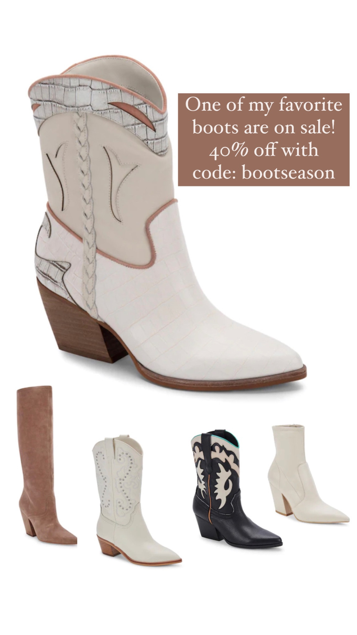 40% off boots with code BOOTSEASON

#LTKsalealert #LTKGiftGuide #LTKCyberweek