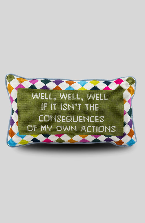 Furbish Well Well Well Needlepoint Pillow in Blue at Nordstrom | Nordstrom