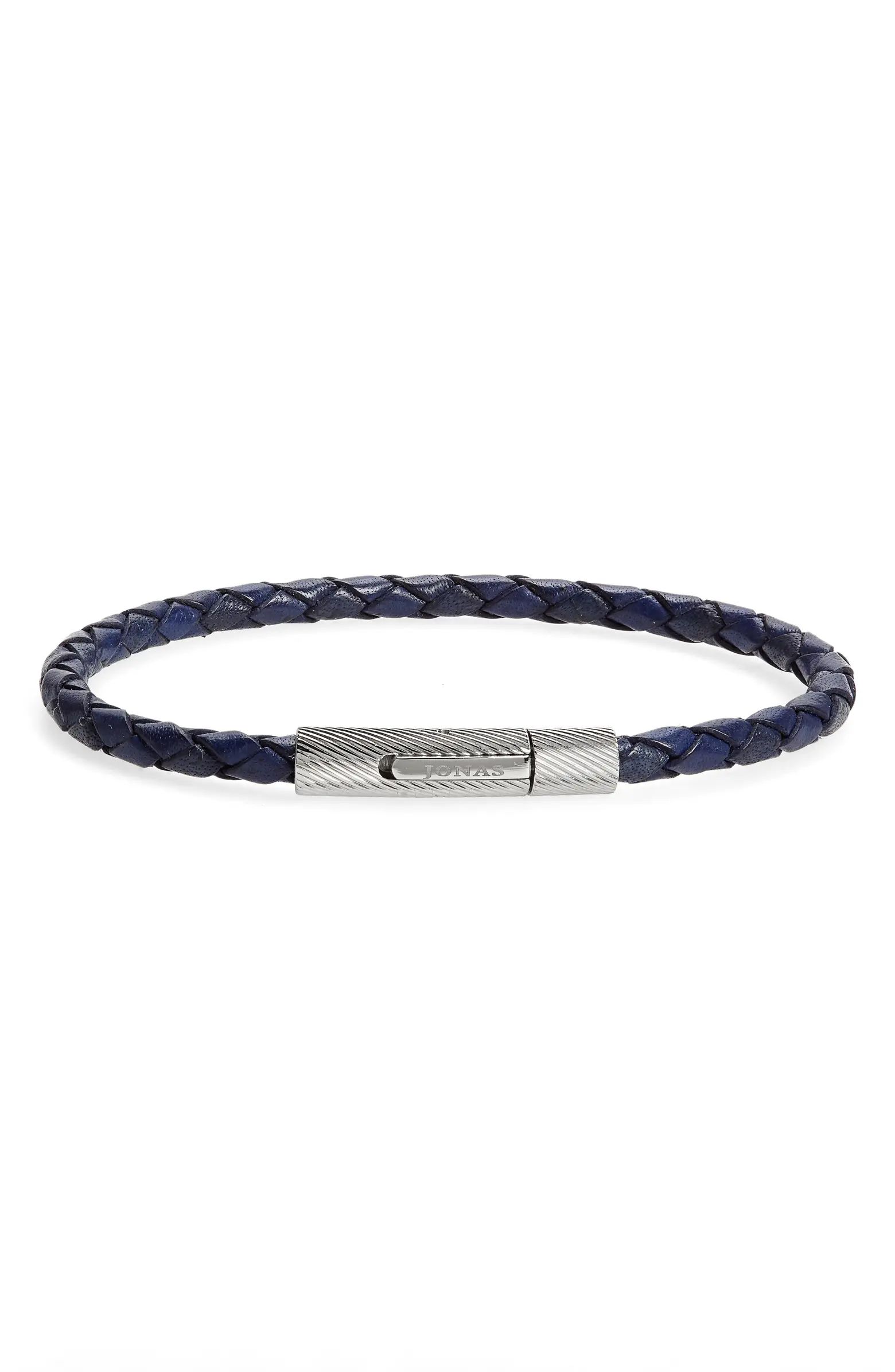 Men's Single Braided Leather Bracelet | Nordstrom