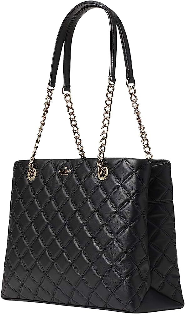 Kate Spade Natalia Tote Bag Women's Leather Large Handbag (Black) | Amazon (US)