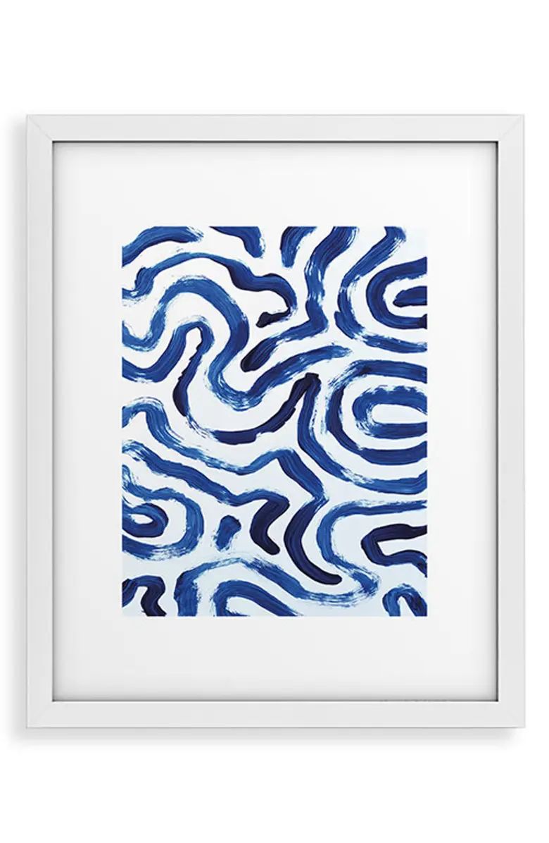 Blue Minimal Framed Art Print | Nordstrom