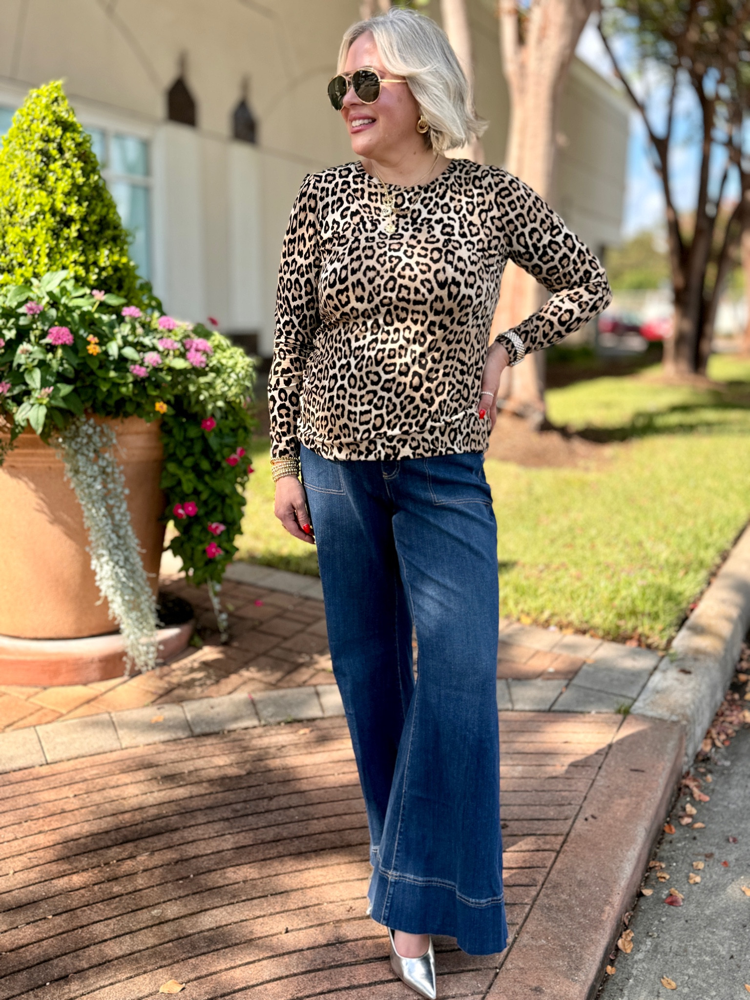 A leopard top that is so versatile! Wear it on its own with these amazing jeans or throw on a blazer over it to dress it up! Jeans size- 1.5 (could wear 1) very stretchy 
Top size - 1


#LTKSeasonal #LTKStyleTip #LTKOver40